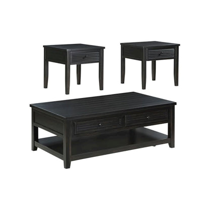 Concord 3-piece Coffee and End Table Set Distressed Java