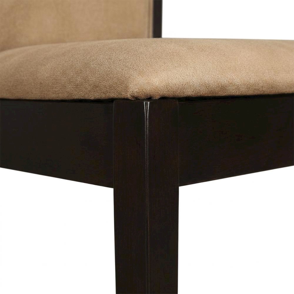 Polyester-Upholstered Wood Dining Side Chair with Closed Back, Set of 2