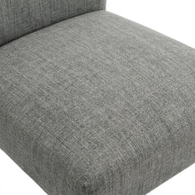 Upholstered Dining Chair with Wood Legs, Kitchen Side Chair, Grey, Set of 2