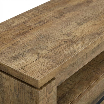 TV stand, 2 drawers, engineered wood, rubberwood solids & walnut veneers