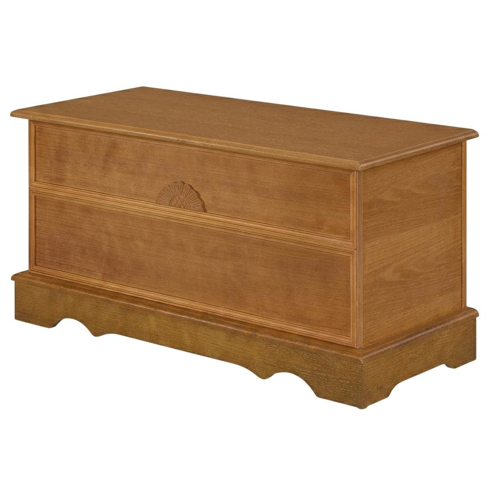 Honey Color Cedar Chest Wooden Storage Trunk Blanket Chest Hope Chest