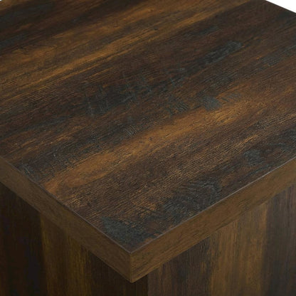Dark Pine, End Side Table, Square Shape, 100 lbs Weight Capacity