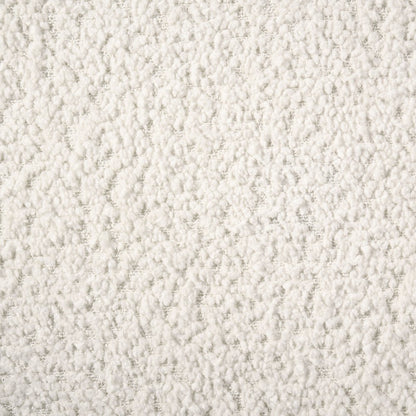 Dorset Fabric Upholstered Round Track Arm Accent Chair White