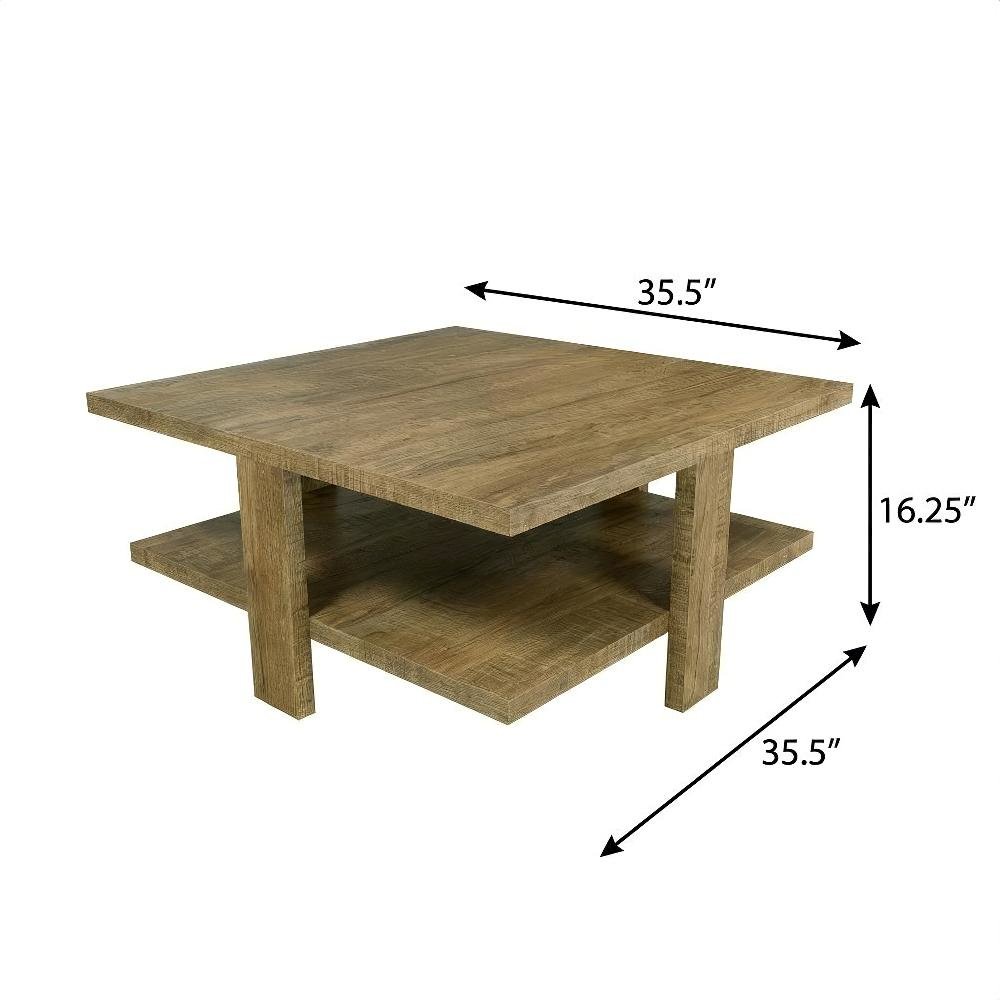 Brown 3-Piece Round Coffee and End Table Set with Plastic Glide