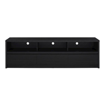 Black 78-Inch TV Stand with 3 Drawers and Contemporary Design