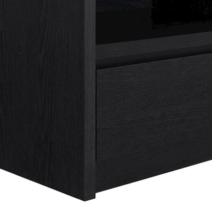 Black 78-Inch TV Stand with 3 Drawers and Contemporary Design