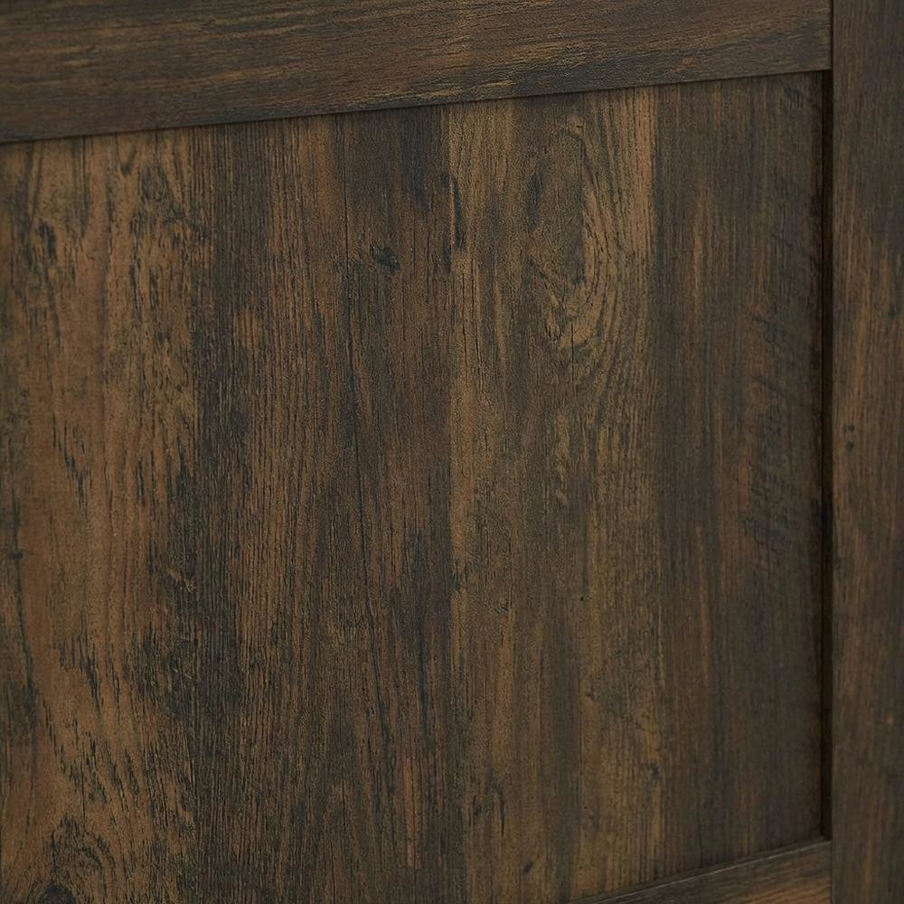 Dark Pine 3-Shelf Media Tower With Transitional Style And Tipover Restraint
