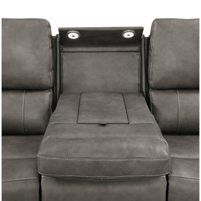 Brickston 2-piece Triple Power Reclining Sofa Set Charcoal