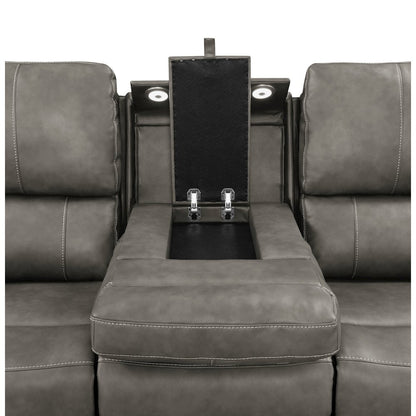 Brickston 2-piece Triple Power Reclining Sofa Set Charcoal