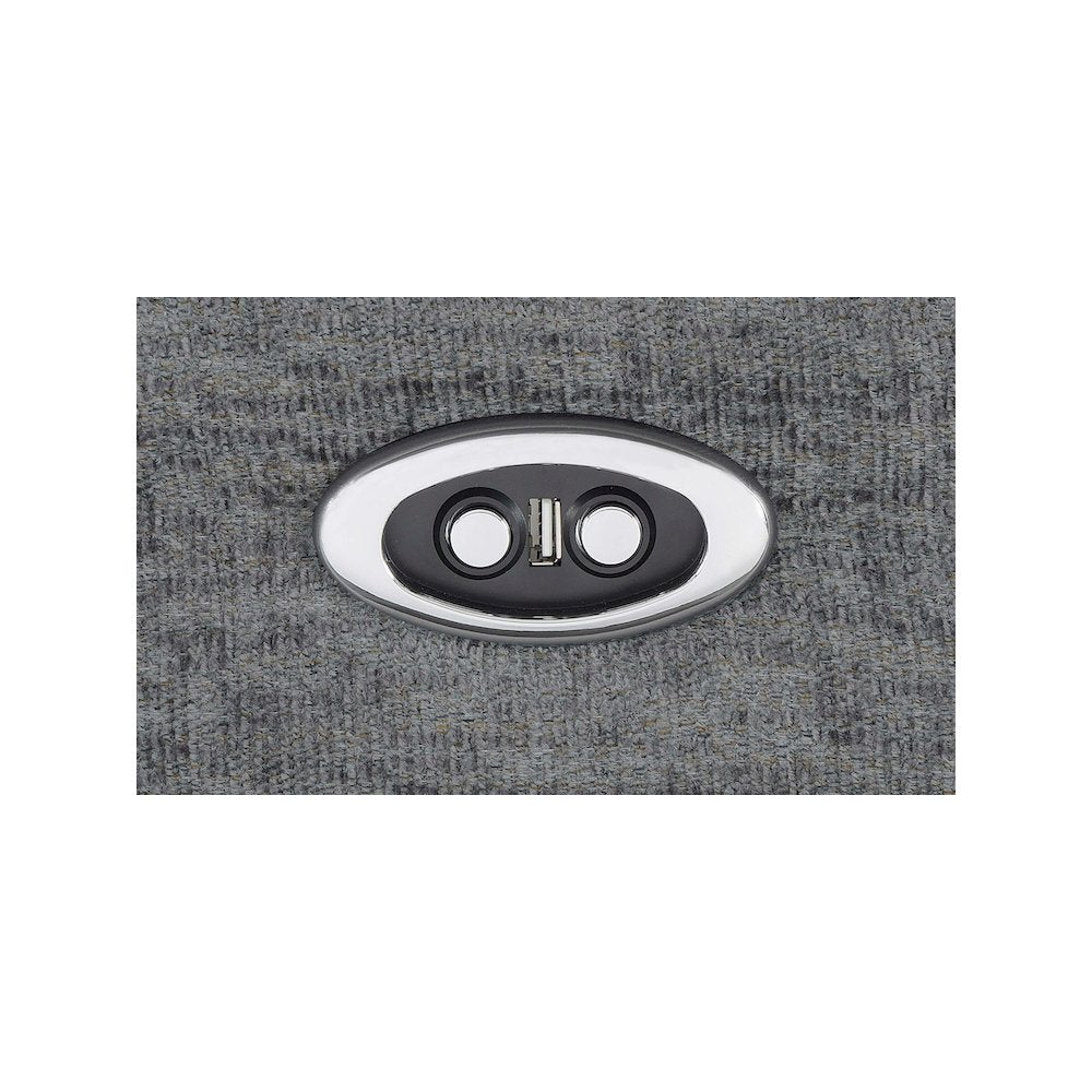 Bahrain Upholstered Power Loveseat Charcoal