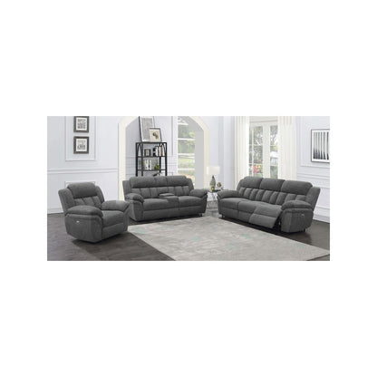 Bahrain Upholstered Power Loveseat Charcoal