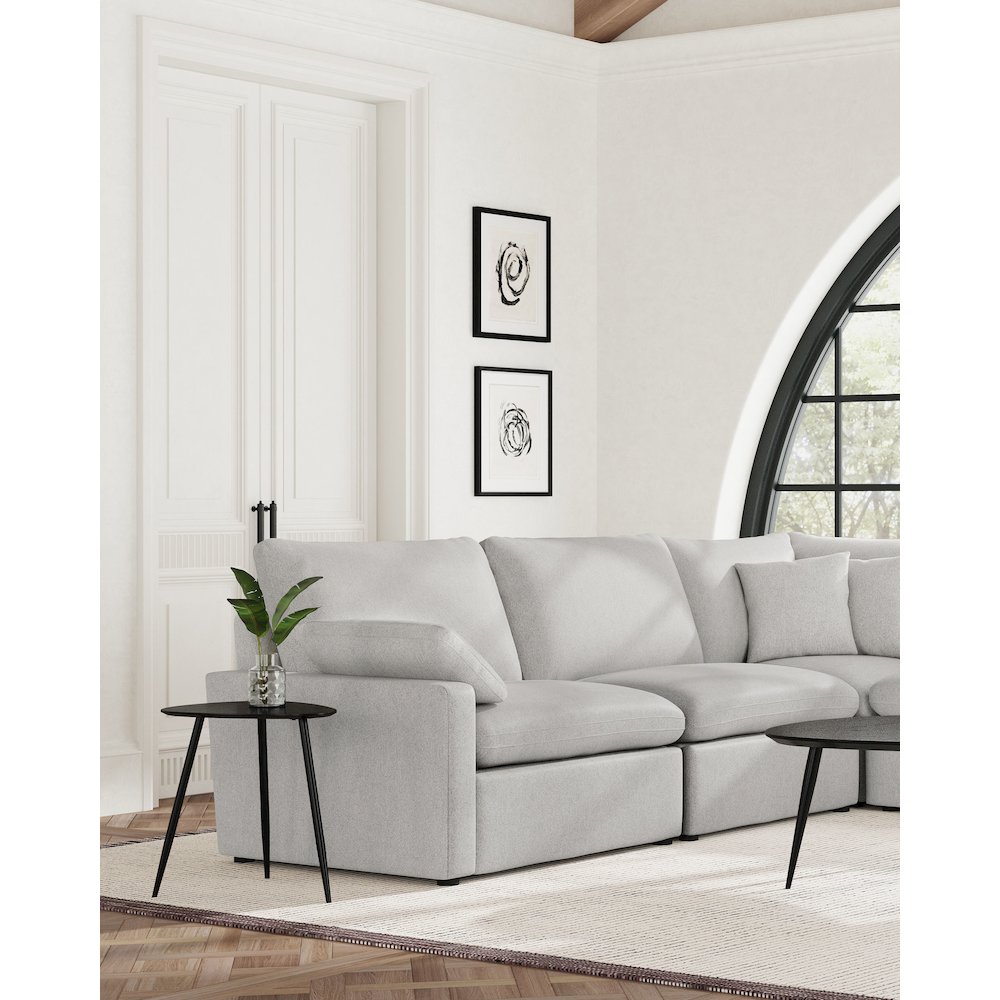 Collins Modular Armless Chair Grey