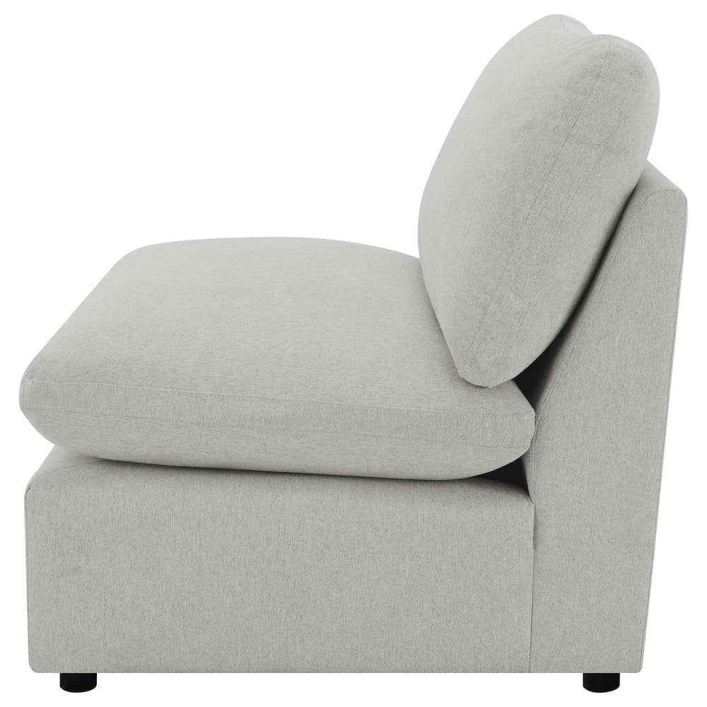 Collins Modular Armless Chair Grey