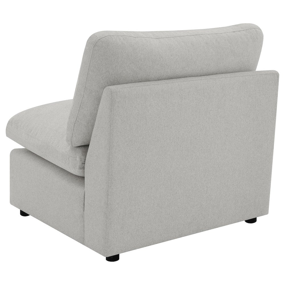 Collins Modular Armless Chair Grey