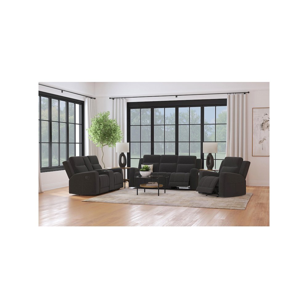 Brentwood Upholstered Recliner Chair Dark Charcoal