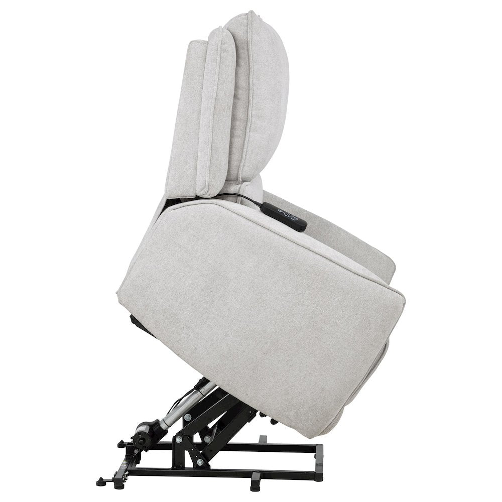 Sylmar Chenille Upholstered Dual Power Lift Recliner Grey