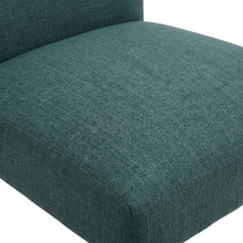 Polyester Upholstered Dining Side Chair, Teal Blue, Set of 2