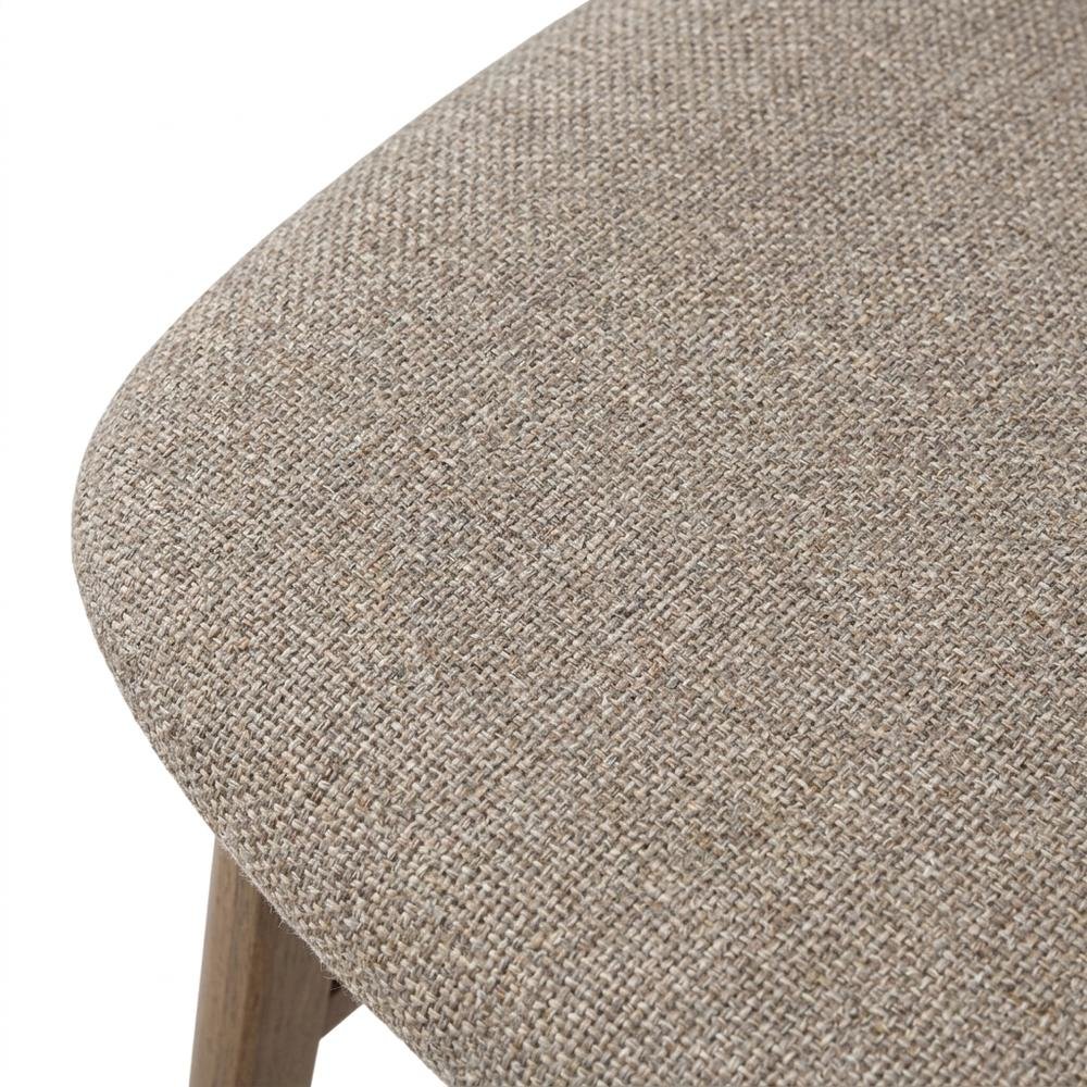 Mid-Century Modern Upholstered Wood Dining Side Chair, Walnut, Set of 2
