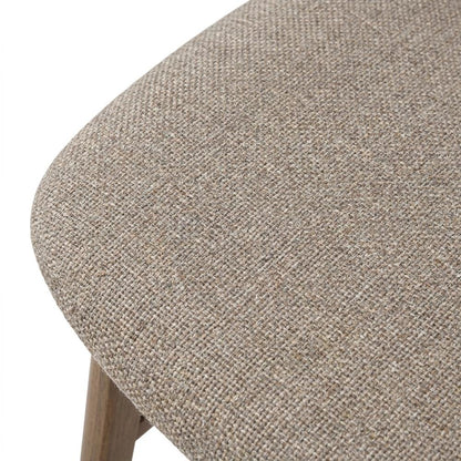 Mid-Century Modern Upholstered Wood Dining Side Chair, Walnut, Set of 2