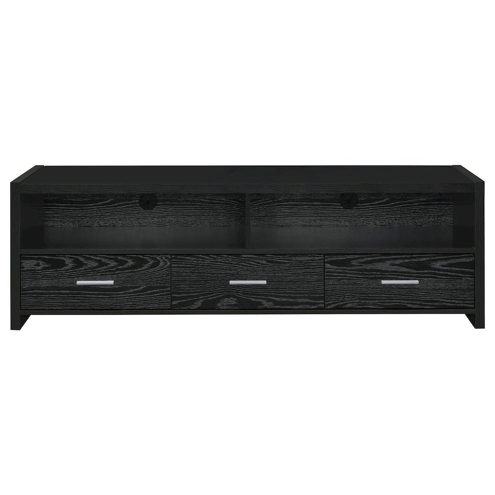 Alton 3-drawer Engineered Wood 62" TV Stand Black Oak