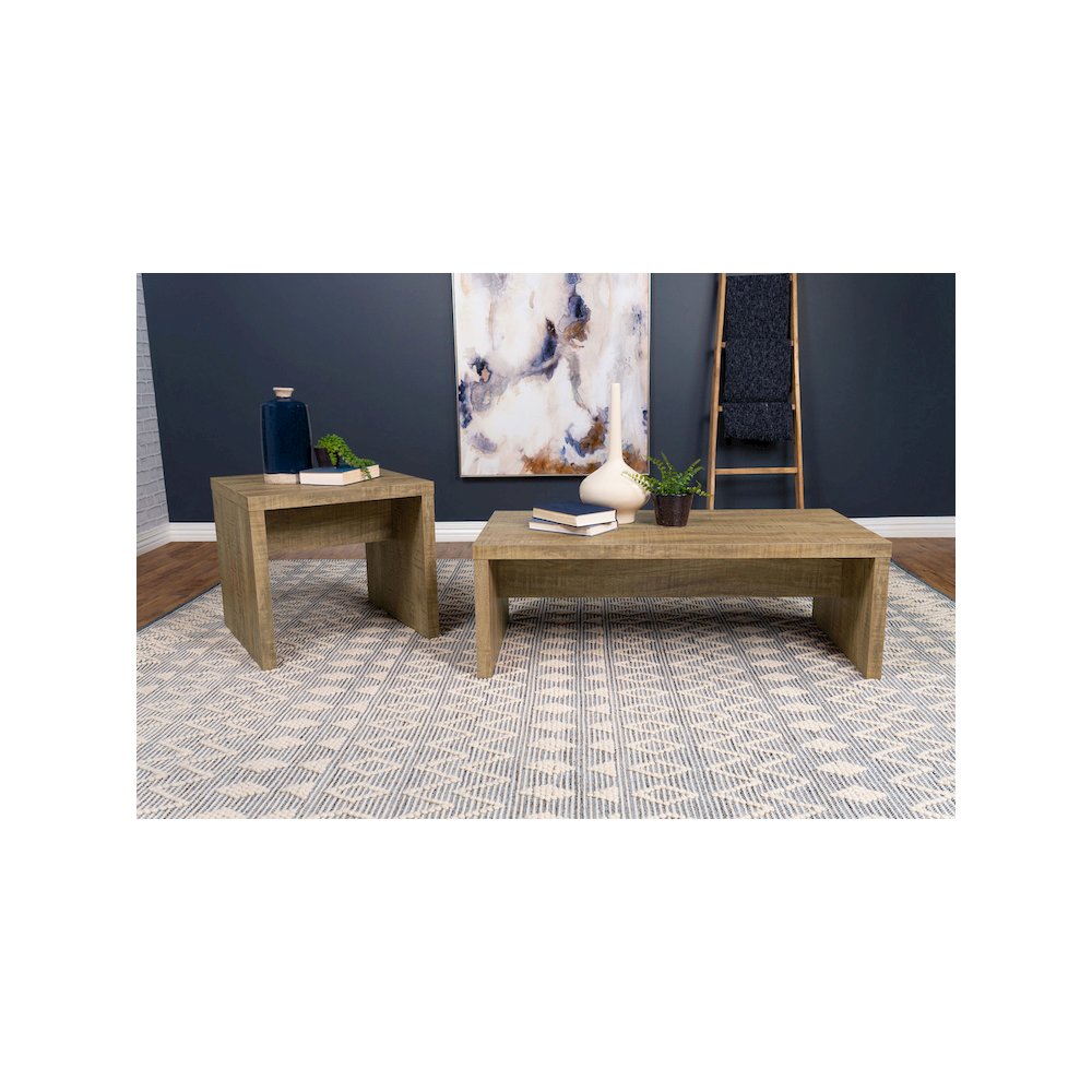 Lynette Square Engineered Wood End Table Mango