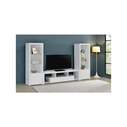 Jude 2-drawer Engineered Wood 71" TV Stand High Gloss White