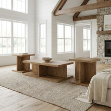 3-Piece Living Room Table Set in Mango with Rectangular Coffee and End Tables