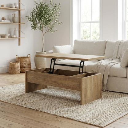 Rustic Mango 2-Piece Lift Top Coffee and End Table Set with Storage