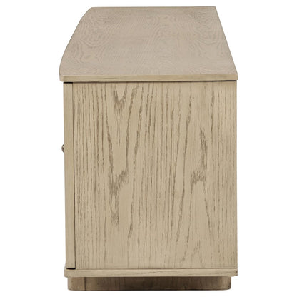 Kailani 79-inch 4-door Cane TV Stand Media Console Beige Oak