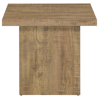 3-Piece Square Coffee & End Table Set, Mango Wood Look, Rustic