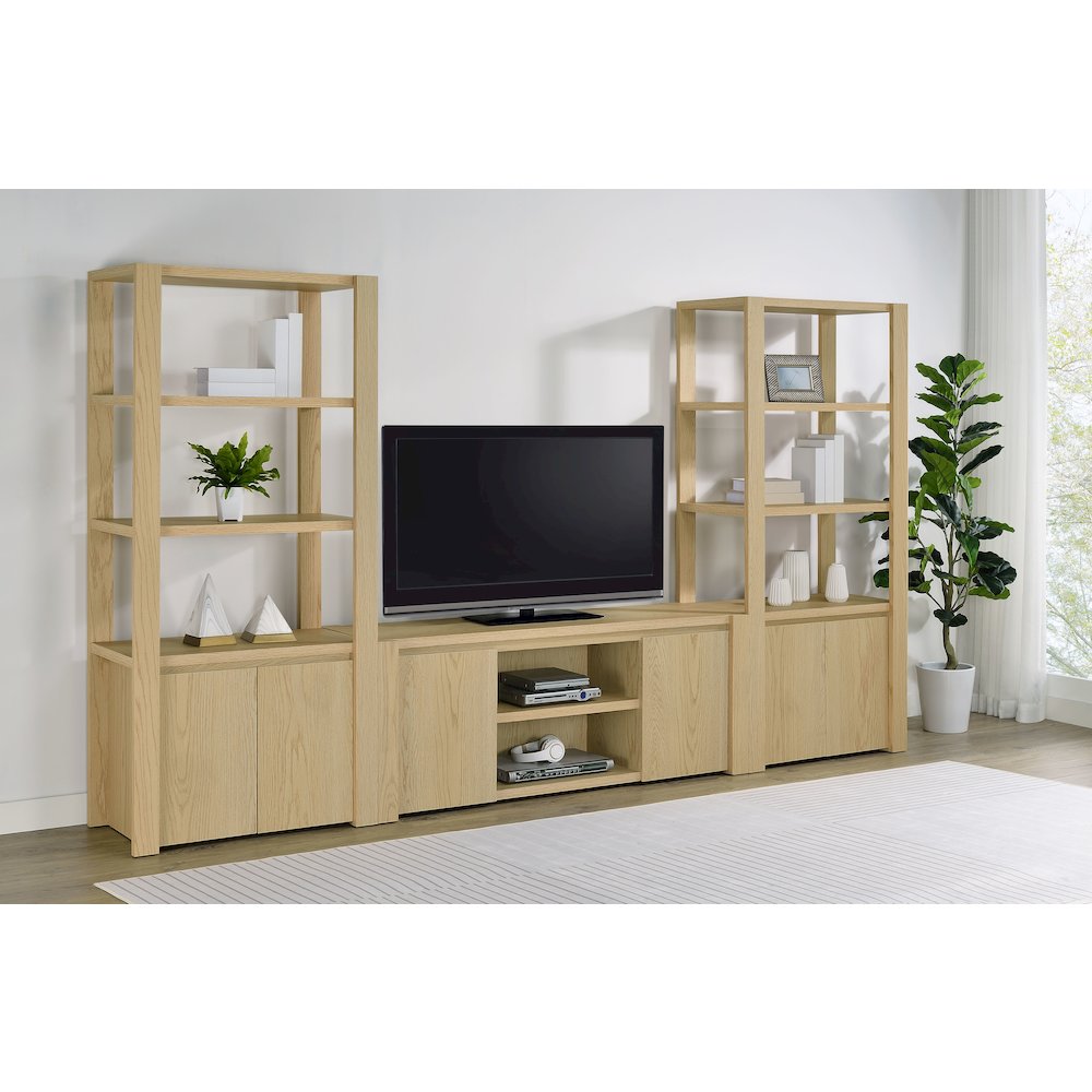 Laurelton 3-piece Entertainment Center TV Stand Light Oak