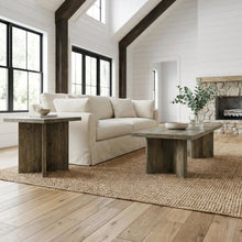 Mango Brown 2-Piece Farmhouse Coffee and End Table Set with Rectangular Design
