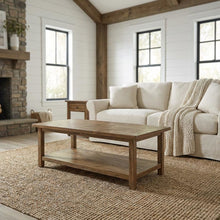 Brown 3-Piece Living Room Table Set with Coffee Table and End Table Drawers