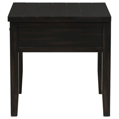 Concord 1-drawer Square End Table Distressed Java