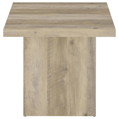 Devar 2-piece Square Coffee End Table Set Distressed Pine