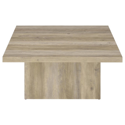Devar 2-piece Square Coffee End Table Set Distressed Pine