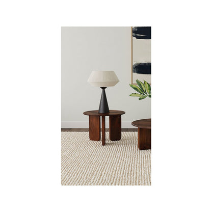 Dale Round Solid Mango Wood Side End Table Brown