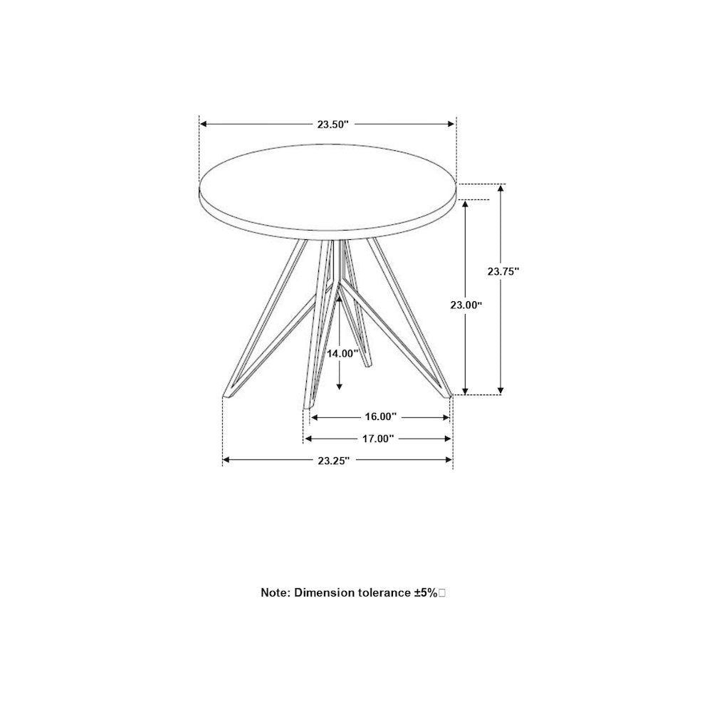 Hadi Round SmartTop Side End Table Cement and Gunmetal
