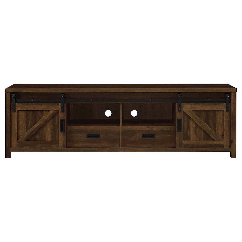 Modern 79-Inch TV Table – Long TV Stand with Sliding Doors, Green