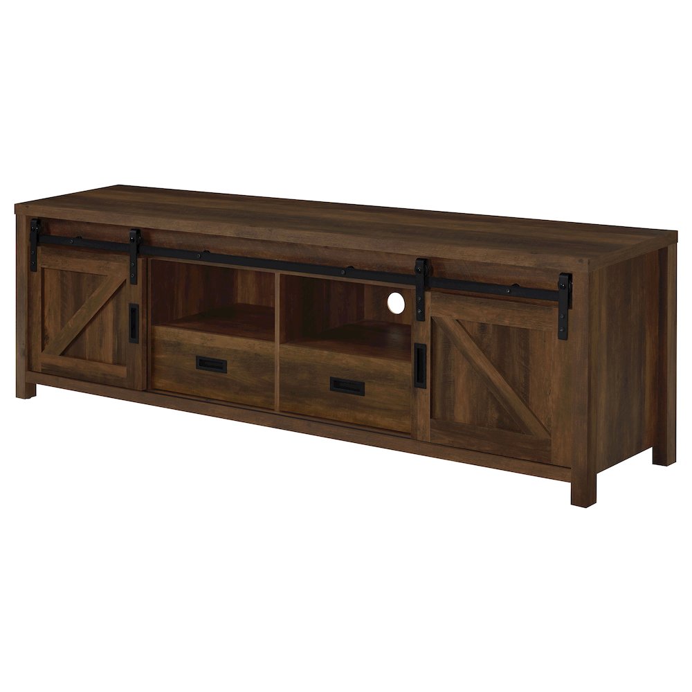 Modern 79-Inch TV Table – Long TV Stand with Sliding Doors, Green