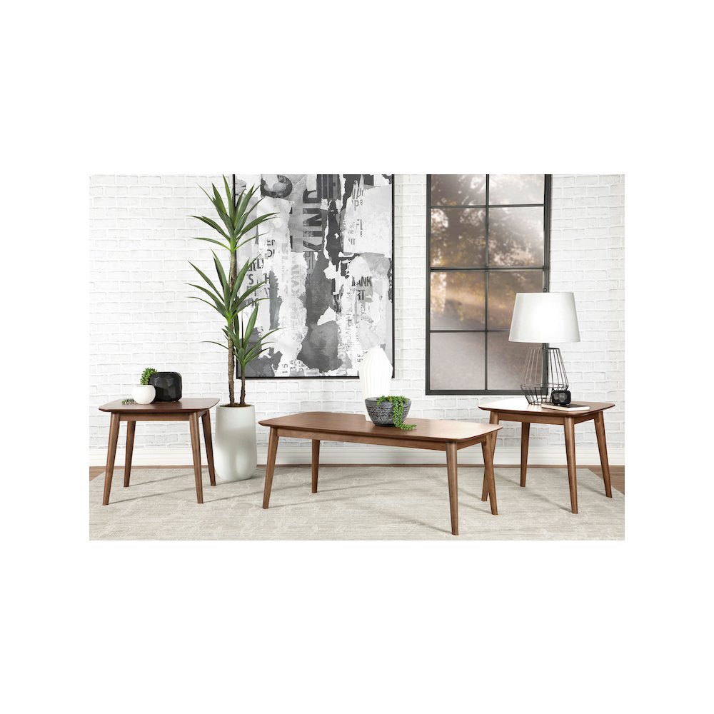 Radley 3-piece Rectangular Coffee Table Set Natural Walnut