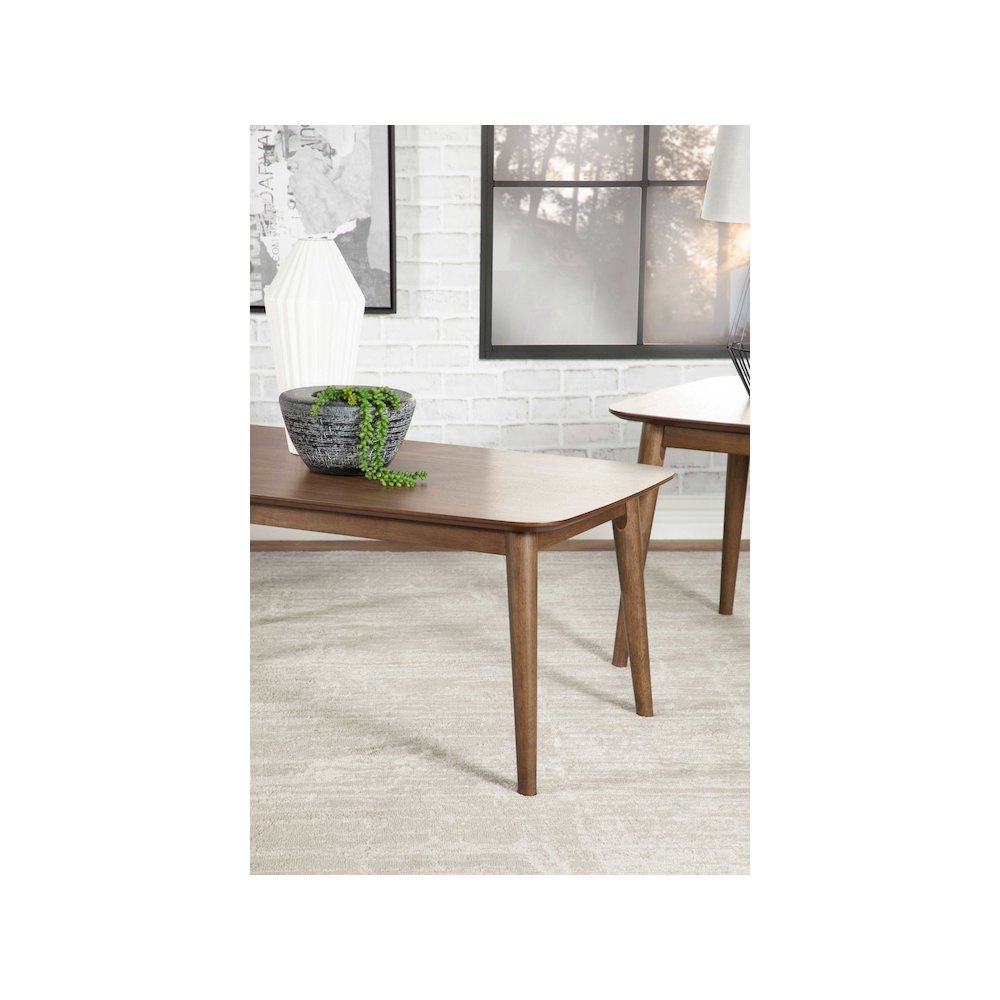 Radley 3-piece Rectangular Coffee Table Set Natural Walnut