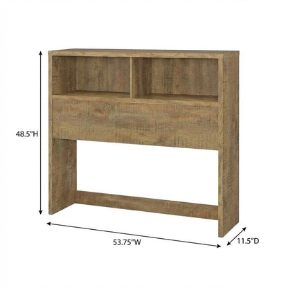 Full Headboard Mango with 49-Inch Bookcase and Plastic Glide Contemporary Design