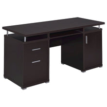 Spacious 55-Inch Office Desk with Drawers – Brown Computer Work Desk