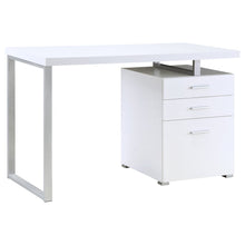 White Office Desk – Computer Desk with Drawers for Home or Workspace