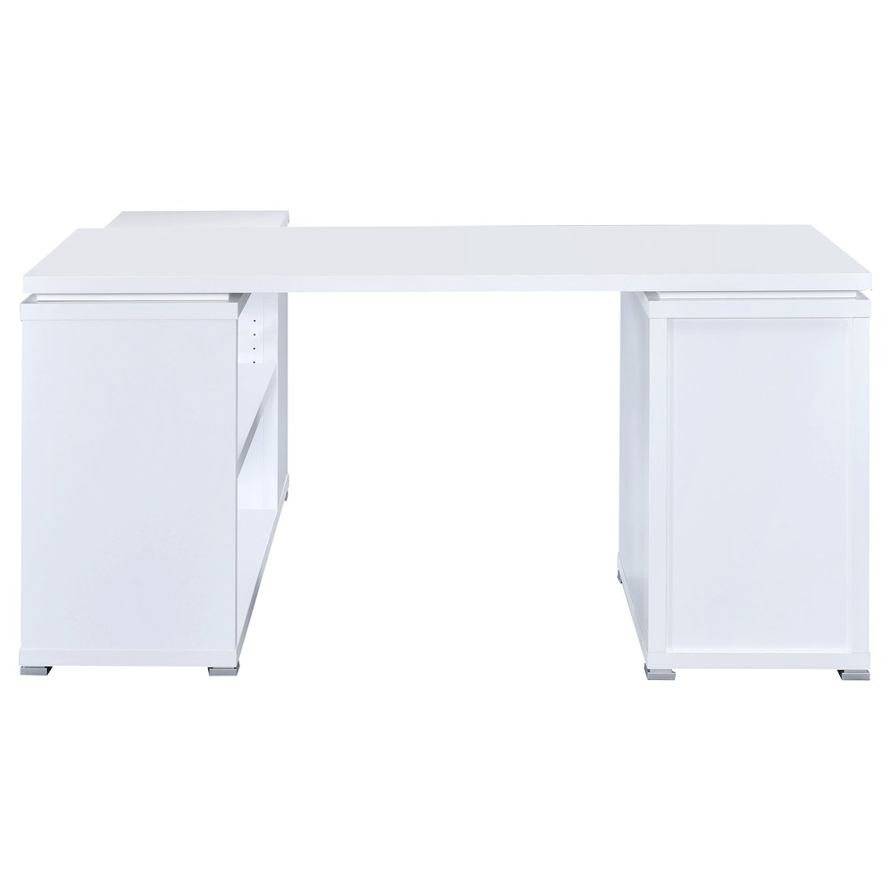 Yvette 60-inch 3-drawer L-Shape Computer Desk White