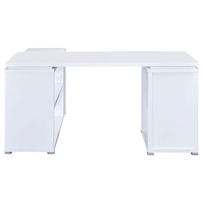 Yvette 60-inch 3-drawer L-Shape Computer Desk White