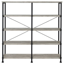 Modern Geometric Bookcase – Stylish 4-Tier Bookshelf with Open Shelves