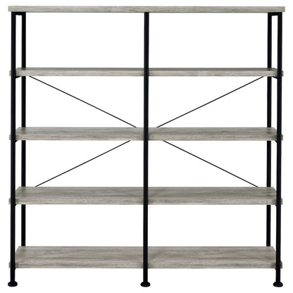 Modern Geometric Bookcase – Stylish 4-Tier Bookshelf with Open Shelves