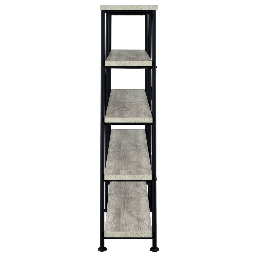 Modern Geometric Bookcase – Stylish 4-Tier Bookshelf with Open Shelves